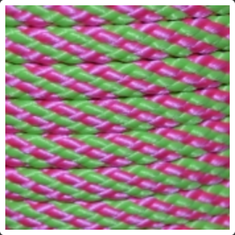 PPM touw 8 mm roze/lime streep